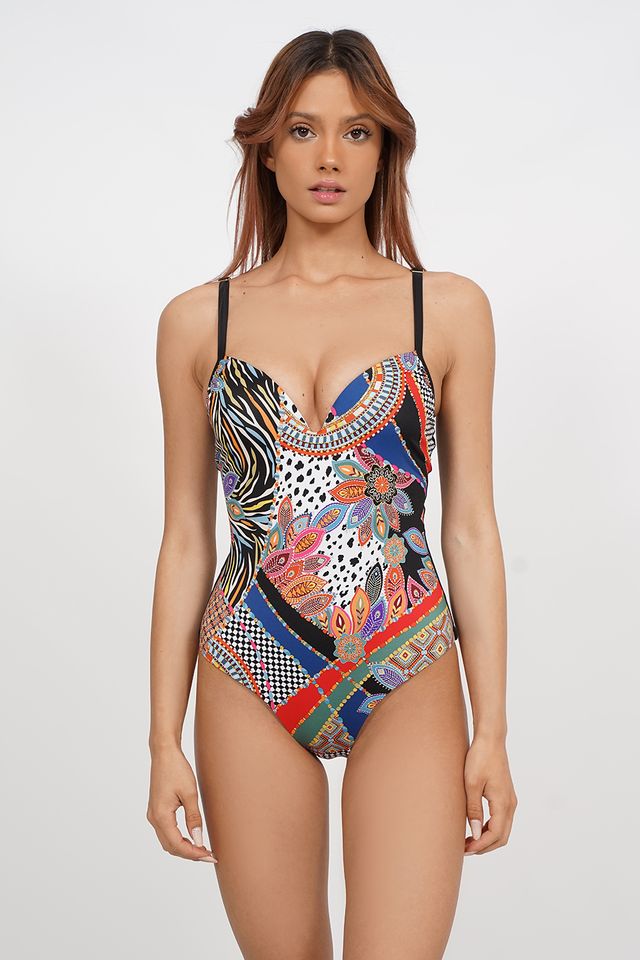 Слитный купальник с гелевым наполнителем The Art of Mix&Match