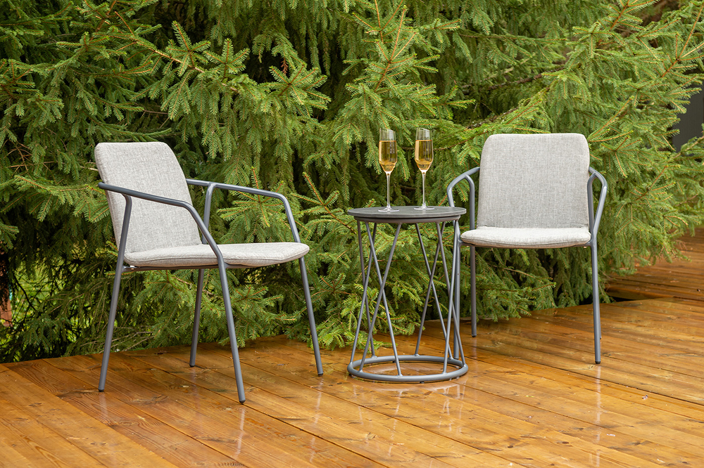 4SIS "Марокко" кофейный комплект из алюминия, цвет темно-серый