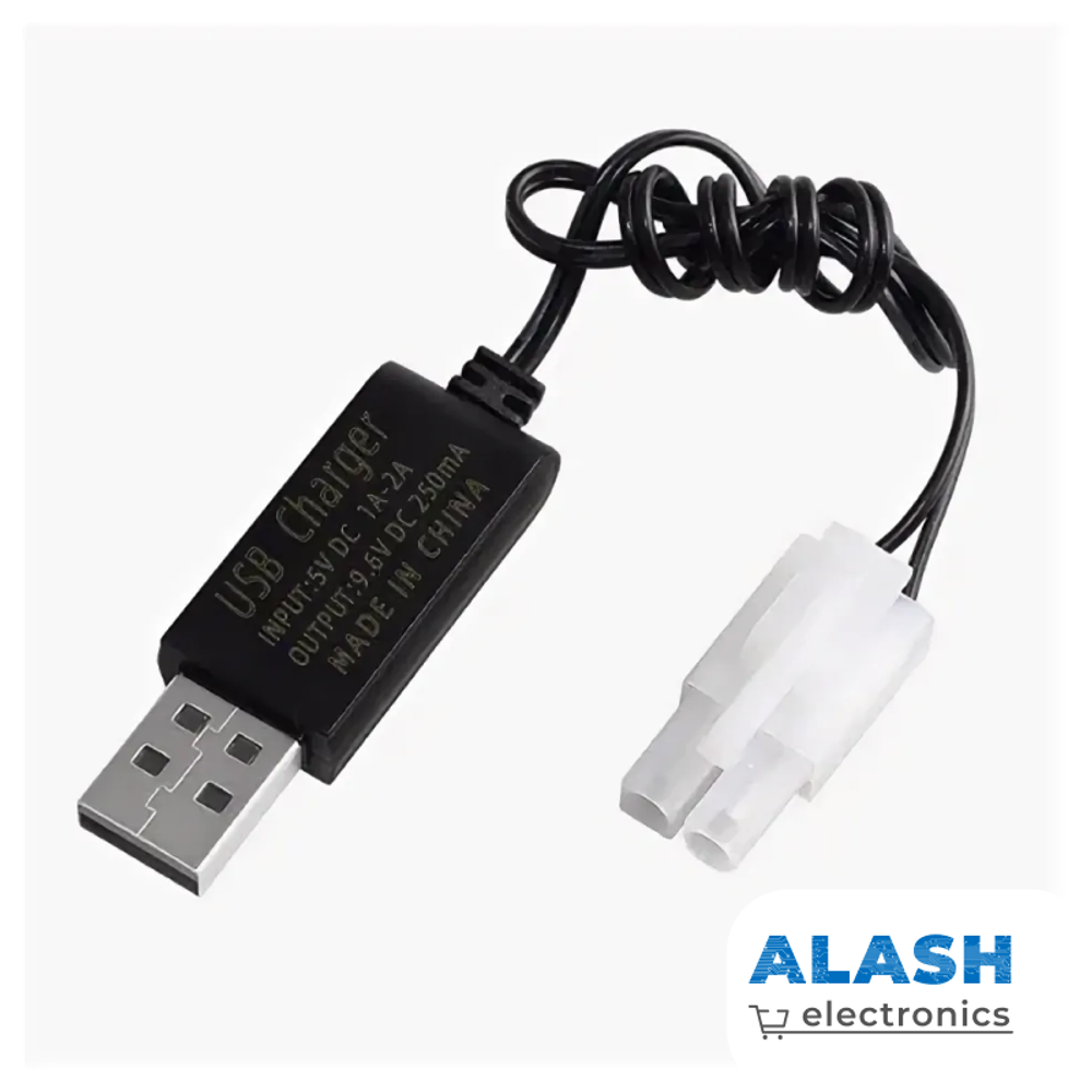 USB зарядное устройство 9.6 V для NiMH/NiCd аккумуляторов — зарядник от USB 5 V, 250 мА