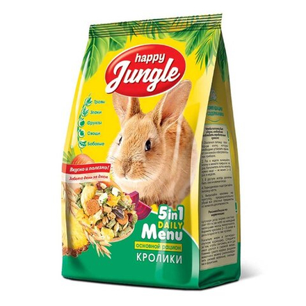 HAPPY JUNGLE Корм для кроликов 0,4 кг