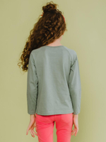 Футболка для девочки дл. рукав 00690_BAT хаки р.116, 1 шт.