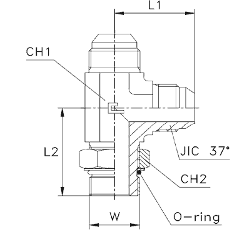 Штуцер FRLG JIC 9/16" UNF9/16"