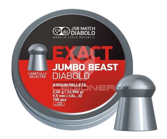 Пули JSB Exact Jumbo Beast Diabolo 5,5 мм, 2,2 грамм, 150 штук