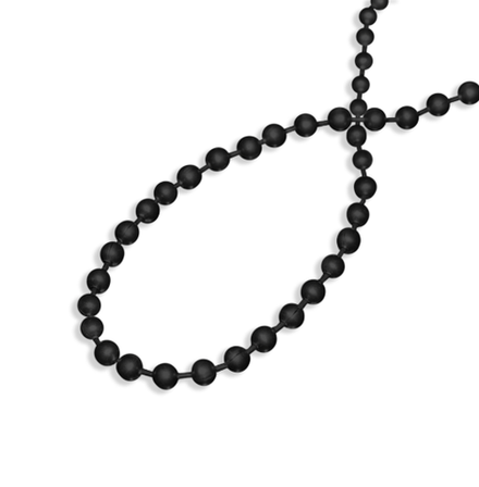 Цепь управления металлическая 4,5х6 мм для рулонных и римских штор, цвет черный