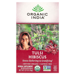 Organic India, Tulsi Tea, гибискус, без кофеина, 18 пакетиков для заваривания, 36 г (1,27 унции)