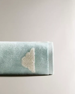 ZARA HOME ДЕТСКОЕ ПОЛОТЕНЦЕ С ПРИНТОМ, СИНИЙ