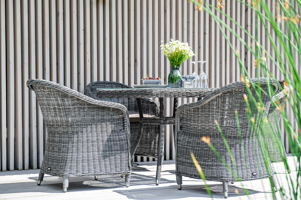 "Равенна" плетеное кресло из искусственного ротанга, цвет графит