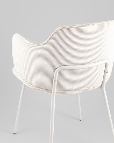 Стул обеденный Eira вельвет белый