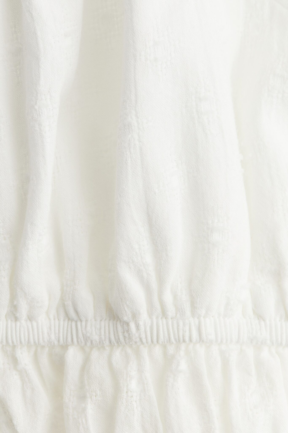 H&M Блузка из плиссированного хлопка, белый