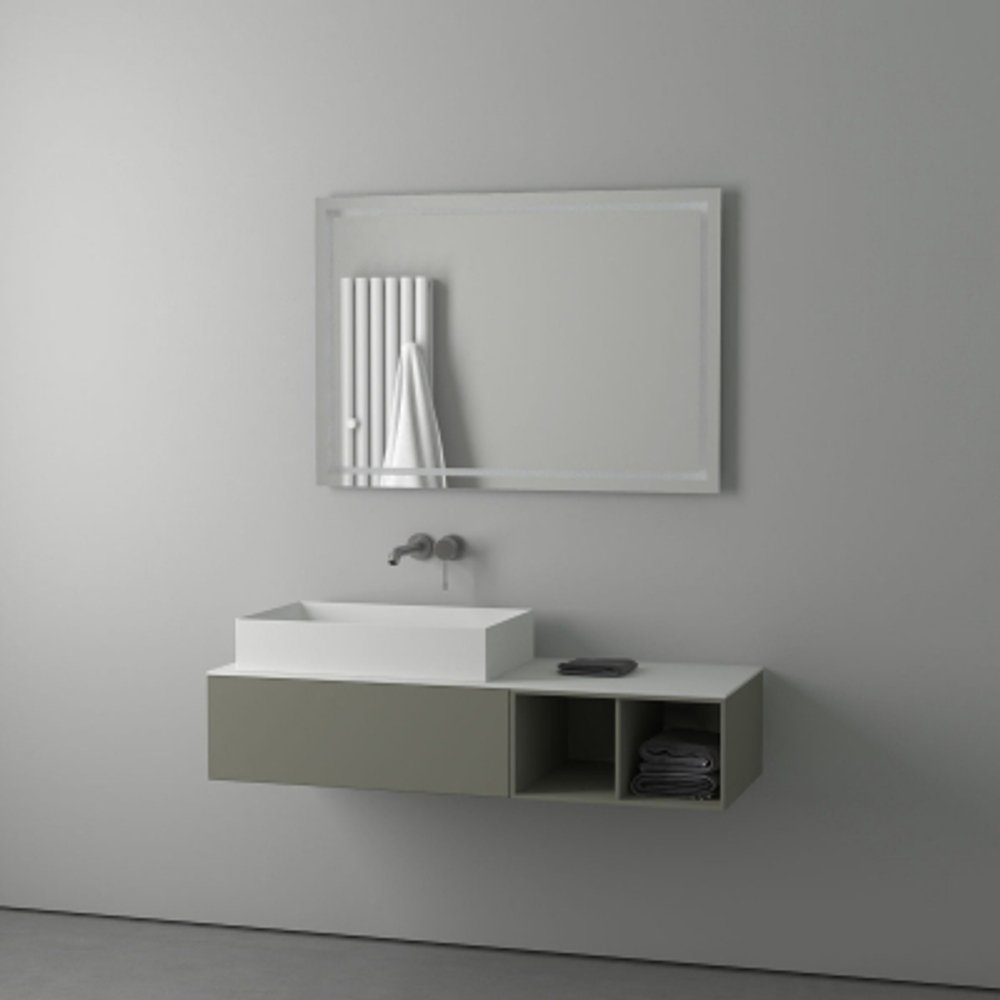 Зеркало Evoform со встроенным LED-светильником 29,5 W 100х70 см Без выключателя