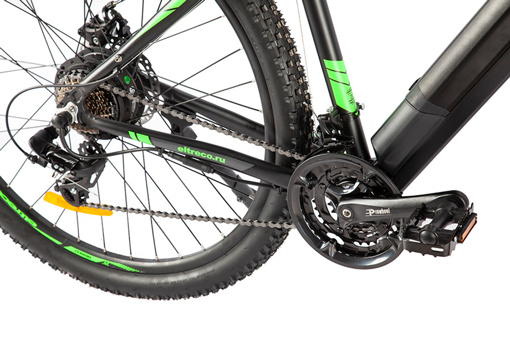 Электровелосипед Eltreco Ultra MAX серо-зеленый