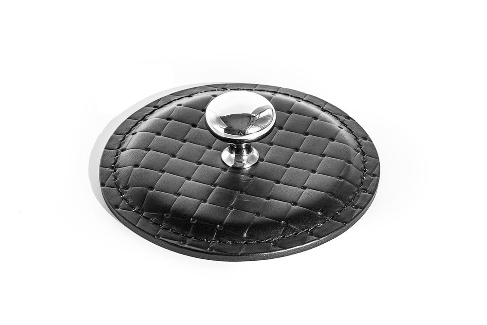 Набор руководителя из черной кожи люкс Классика с тиснением 15 предметов