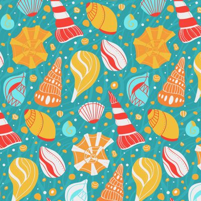 Яркие ракушки