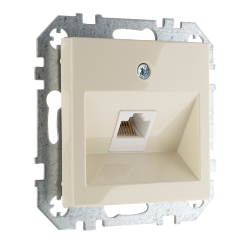 Розетка компьютерная кат 6 LIREGUS EPSILON IKL-001-01.E/S слоновая кость