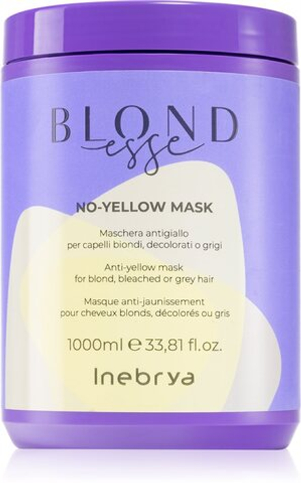 Inebrya BLONDesse No-Yellow Mask - маска для волос, нейтрализующая желтоватый оттенок /   1000  ml  / GTIN 8008277262376