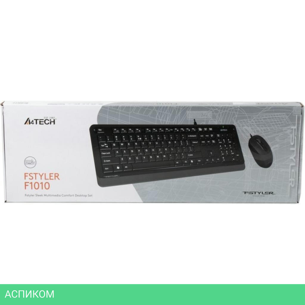 Набор периферии A4 FStyler F1010 черный/серый