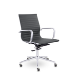 Кресло Кайман СН-300 софт, низкая спинка, хром, экокожа Santorini