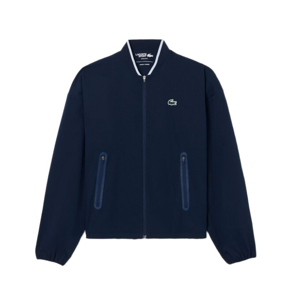 Женская теннисная куртка Lacoste Tennis Water-Repellent Track - navy blue