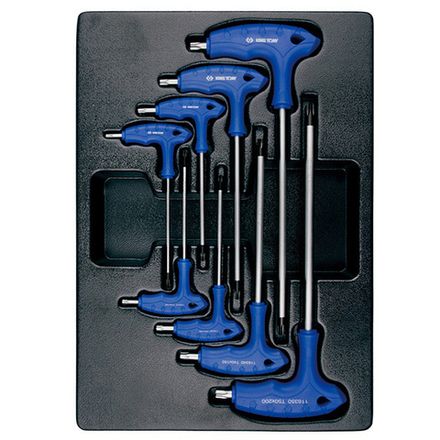 Цена на KING TONY (9-22308TR) Набор L-образных ключей TORX, ложемент, 8 предметов