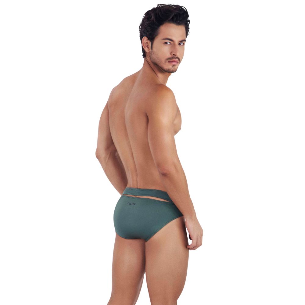 Мужские трусы брифы зеленые Clever FLASHING BRIEF 145410
