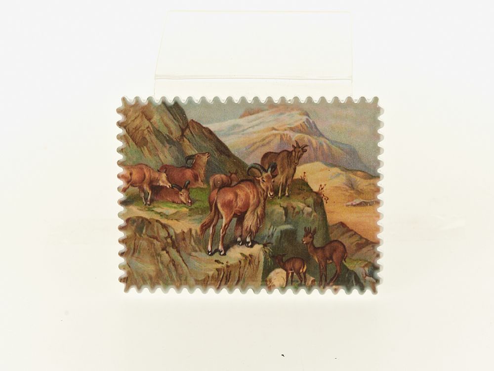 Фигурка декоративная (магнит) "В мире животных" 8*6*0,5см. (4вида) (min12) (керамика) (подарочная уп