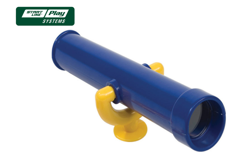 Пластиковый телескоп желто-синий