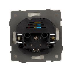 Механизм розетки с USB зарядкой SCT-TENDO-MUAA-SFPL-GD (230V, 16A) (Arlight, Матовый песочный) 054604
