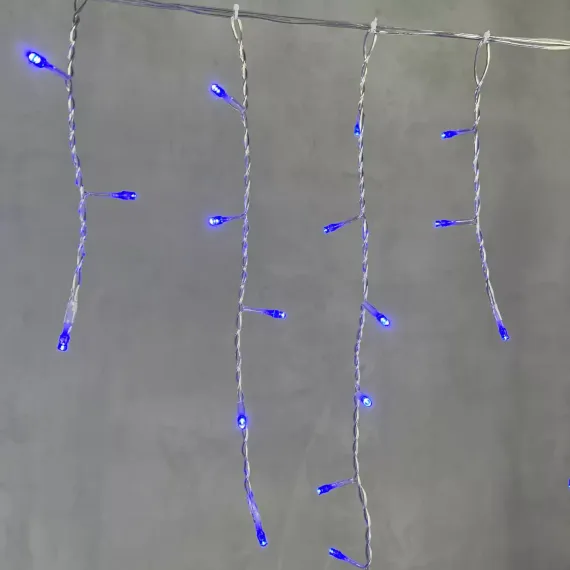 Светодиодная бахрома 3,1*0,5 м., 150 синих LED ламп, прозрачный провод ПВХ, LTC (PIL150-10-2B)