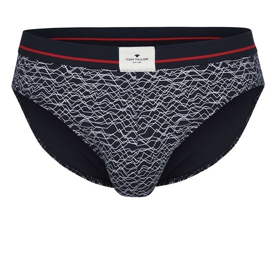 Мужские трусы слипы темно-синие с узором Tom Tailor 070498/6061 635