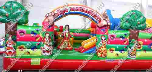 Коммерческий надувной батут "Маша, Миша и компания" 9,5*5*2,8 м