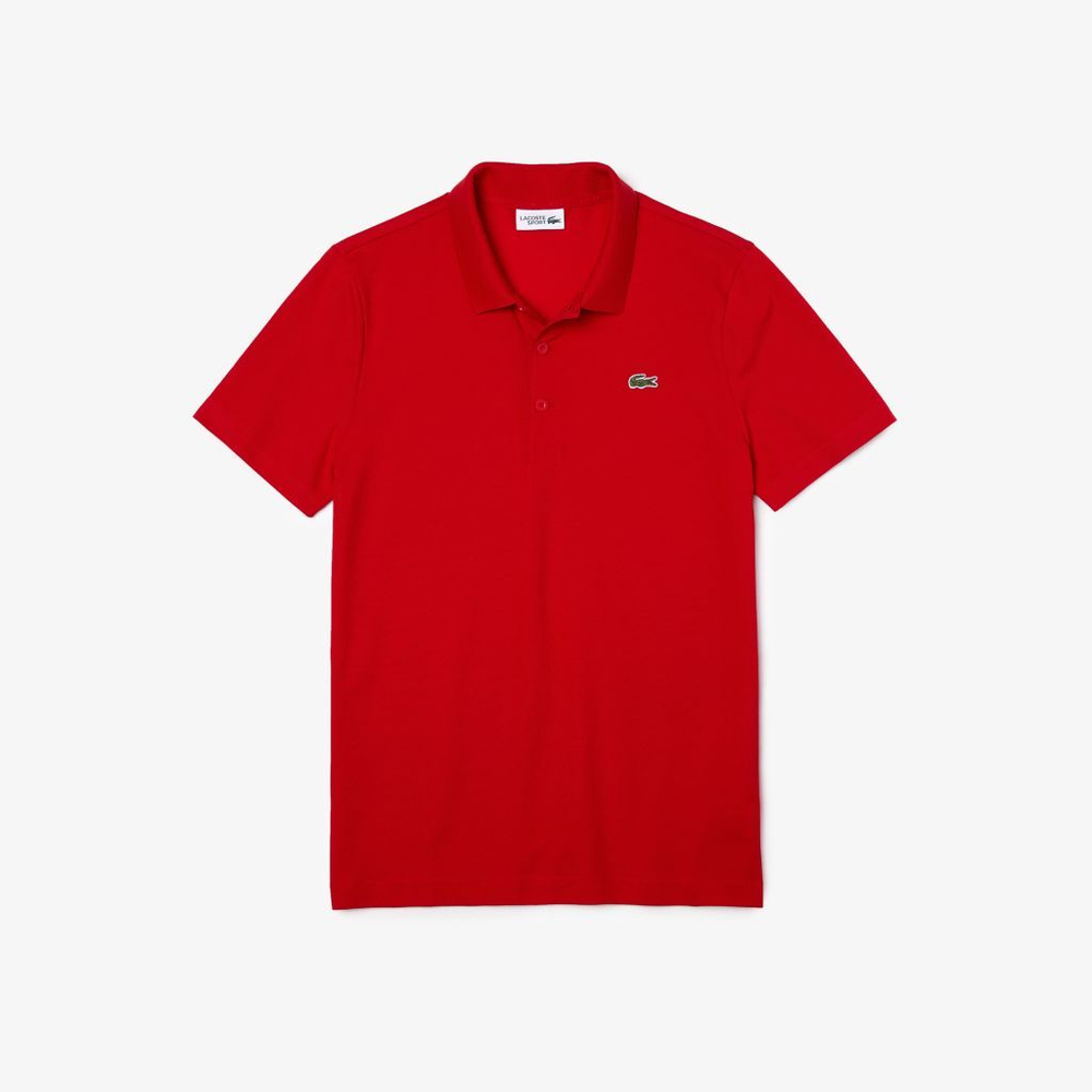 Мужское поло теннисное Lacoste SPORT Cotton Blend Ottoman Polo Shirt - red