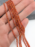 Фианиты 2мм, оранжево-красный