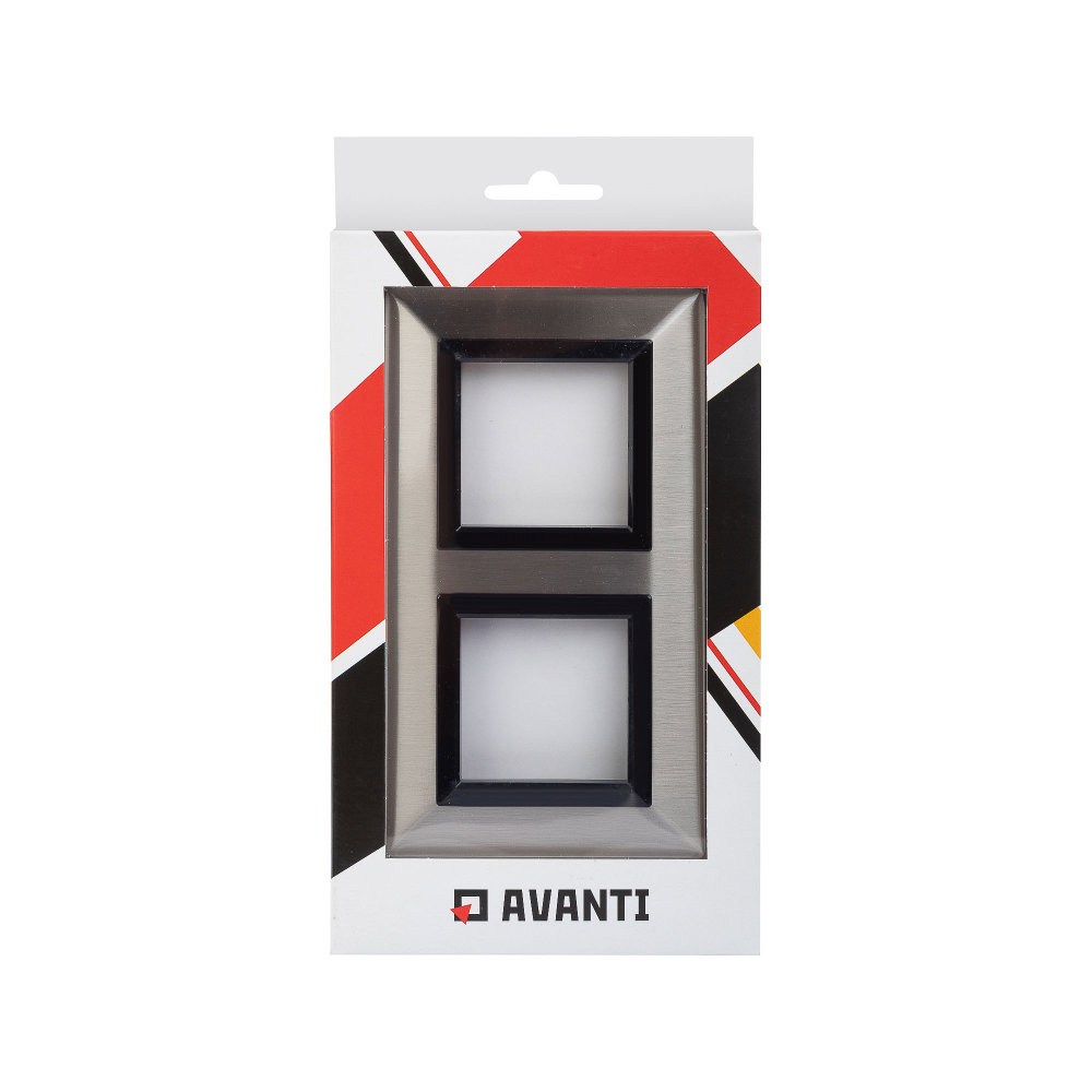 Рамка из металла, "Avanti", никелированная, 2 поста (4 мод.)