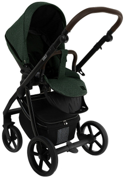 Детская коляска Roan Esso 2025 3 в 1 с автокреслом Tutis Elo Black ESS113/1 Dark Green/Black