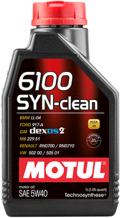 MOTUL 6100 SYN-CLEAN 5W40 (1л) VN Technosynthese моторное масло