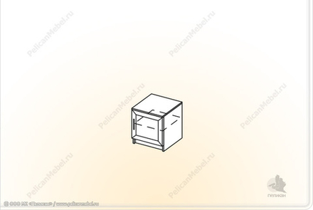 Тумба прикроватная с полкой Вояж ТП