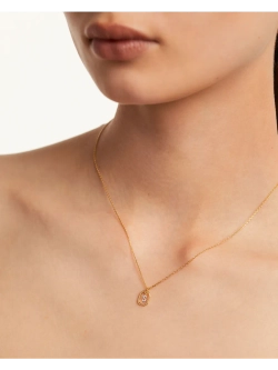 Колье Мини-Буква S серебро 925 пробы покрытое золотом