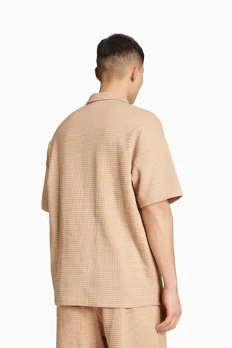 Футболка adidas Waffle Knit Polo Polo - бежевый