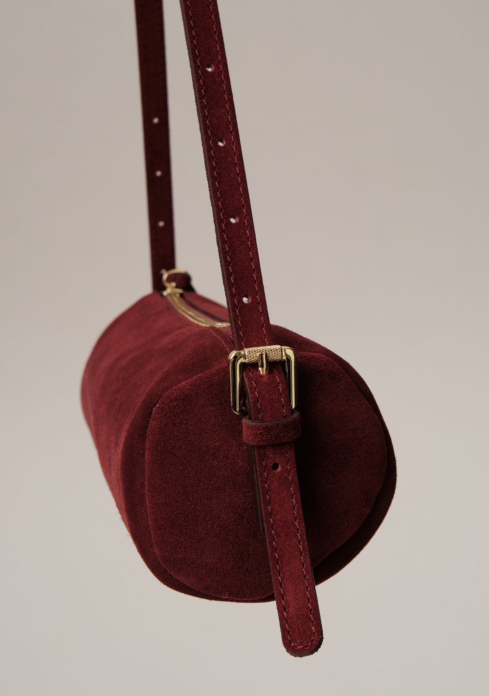 Замшевая сумка DBR 31343 красное вино