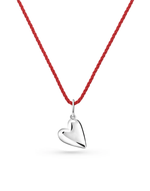 Двусторонняя подвеска Love с красным фианитом