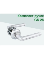 Дверная ручка модель 28-ALUM на круглом розетке, никель