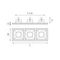 Комплект из светильников и рамки Lightstar Domino Quadro (214536+214507+214507+214507) D536070707