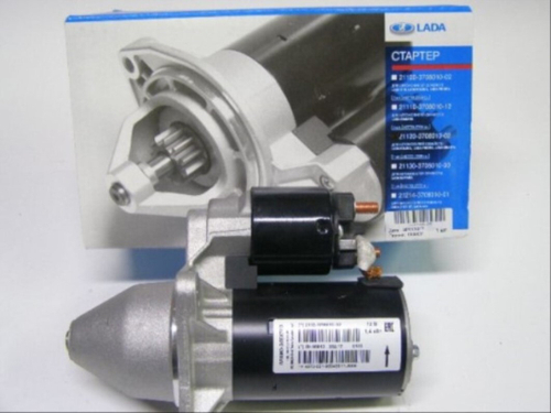 Стартер /2170, 1118/ (крепл. на 3 болта) с усил. КПП 9 зуб. (LADA)