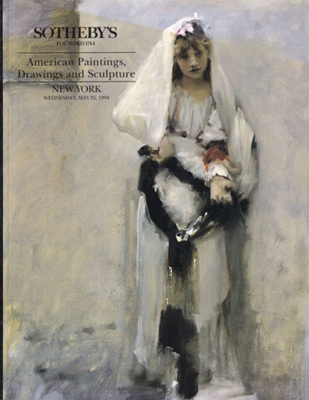 Каталог аукциона Sotheby’s, Нью-Йорк, Американская живопись, графика и скульптура от 25 мая 1994 года