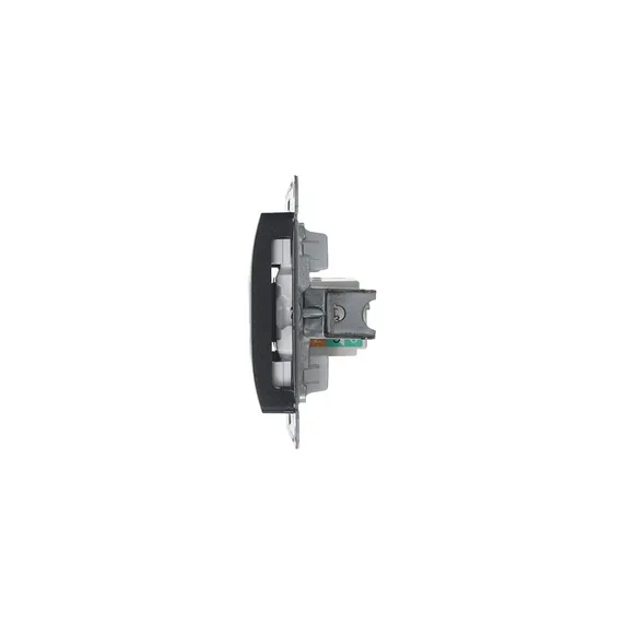 Розетка компьютерная 1-м Glossa RJ45 кат.5E механизм антрацит SE GSL000781K
