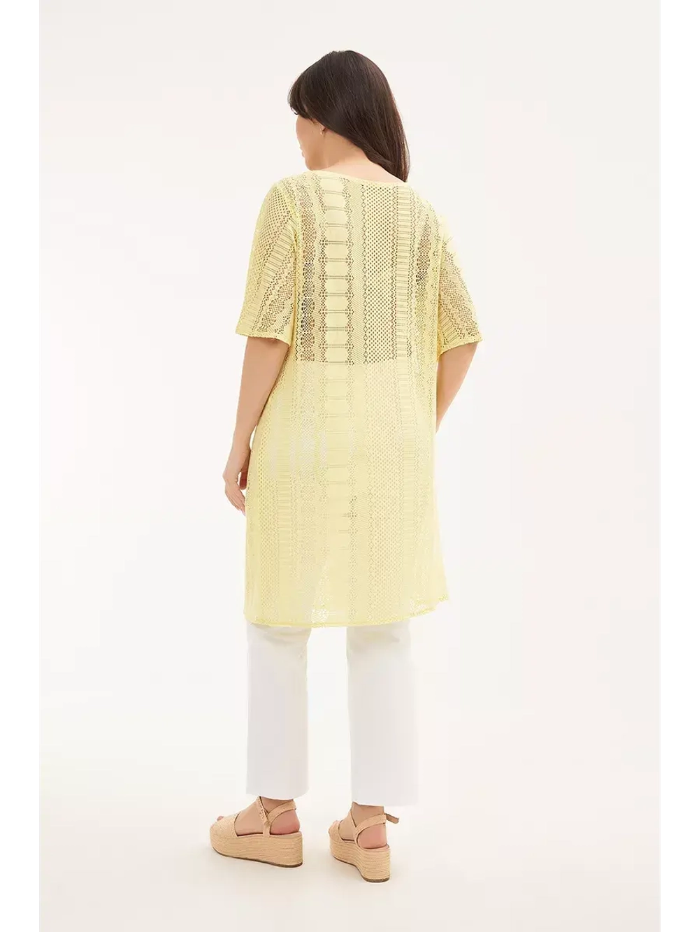 Платье туника пляжная накидка желтая