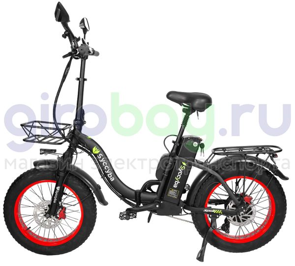 Электровелосипед Syccyba F11 Pro (48V/20Ah) - Красный обод фото №3