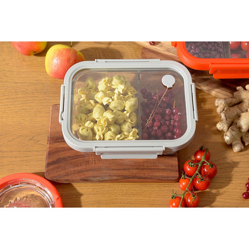 Контейнер для запекания и хранения прямоугольный 1л Smart Solutions светло-серый