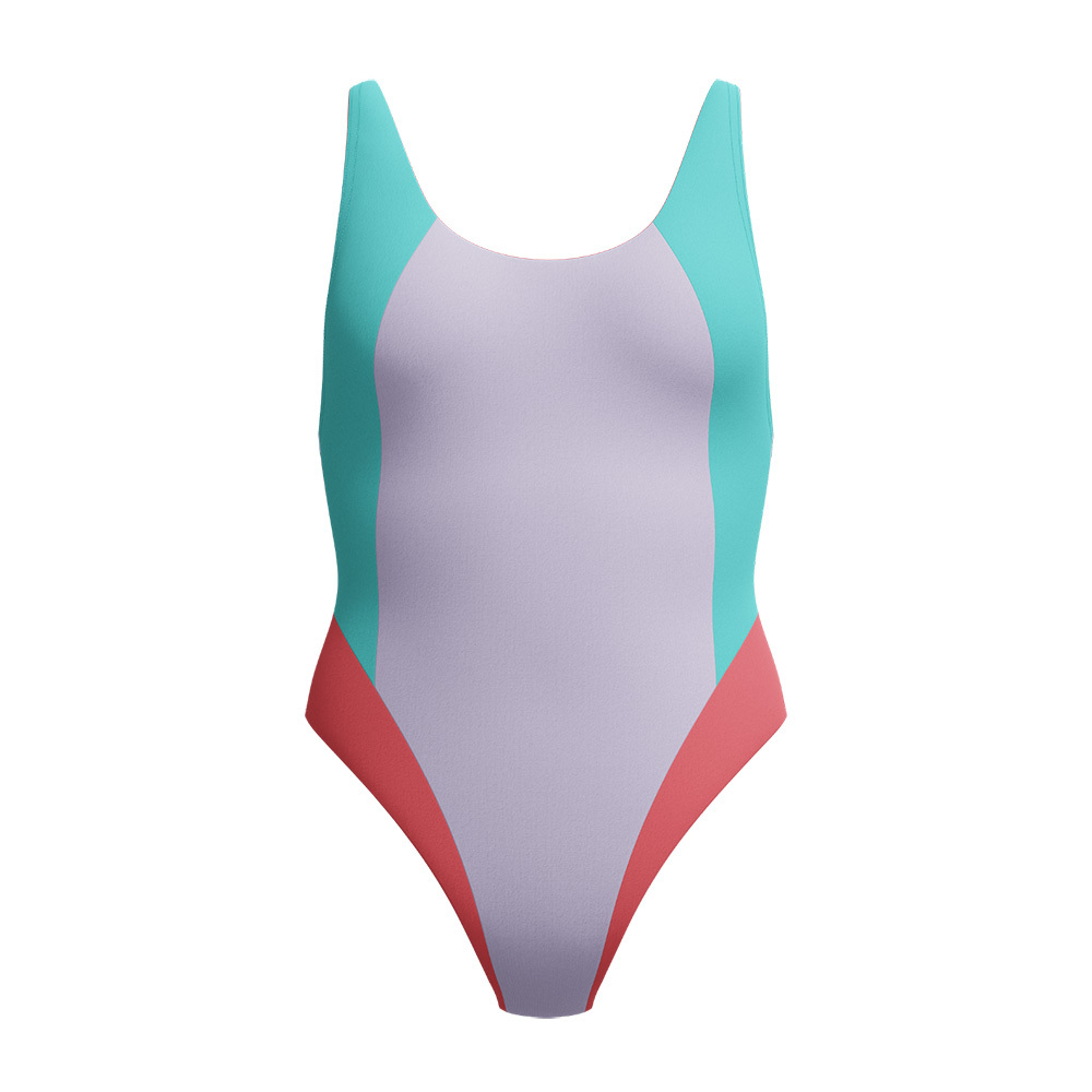 Купальник SPEEDO Colourblock 2.0 Muscleback, 8-00480317934, р.2XL, лилово-бирюзово-коралловый
