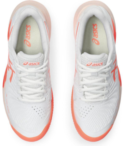 Женские теннисные кроссовки Asics Gel-Challenger 14 Clay - white/sun coral